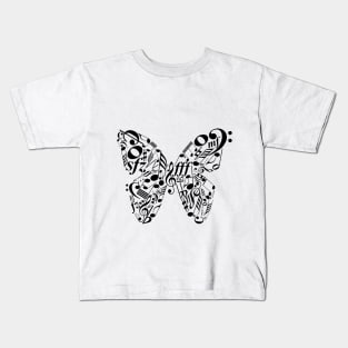 Music butterfly Kids T-Shirt